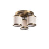 Opviq Deckenleuchte Way bronze Metall B/H/T/L/D: ca. 40x22x40x40x40 cm E27 3 Brennstellen