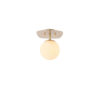 Opviq Deckenleuchte Well gold Glas Metall B/H/T/L/D: ca. 25x25x25x20x25 cm E14 1 Brennstellen