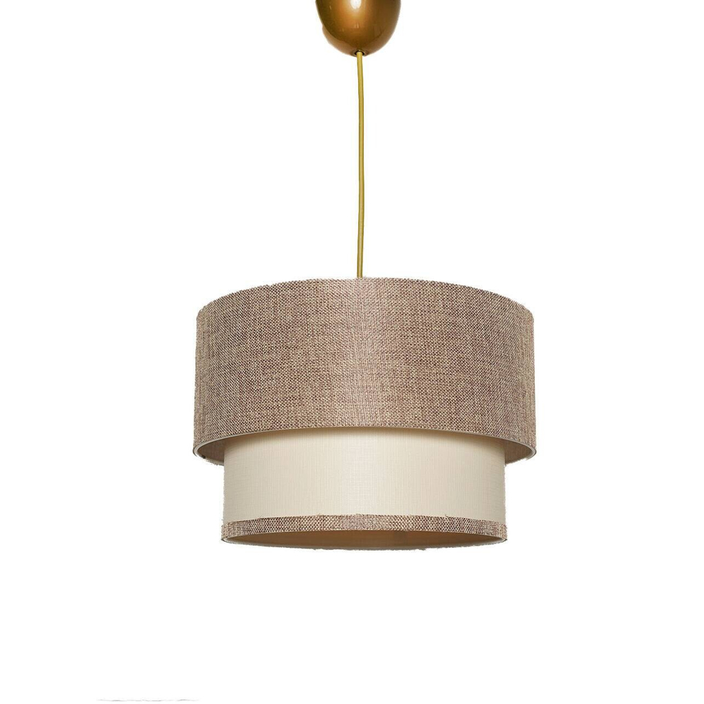Opviq Pendelleuchte Tubol
beige creme Baumwolle Metall B/H/L: ca. 30x65x30 cm E27 1 Brennstellen