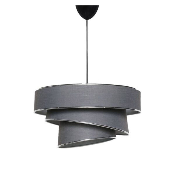 8683342683234 Opviq Pendelleuchte Couper
silber anthrazit Baumwolle B/H/T/L/D: ca. 40x72x40x40x40 cm E27 1 Brennstellen
