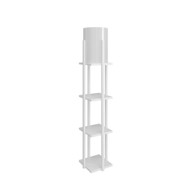 Opviq Stehlampe Nora
natur weiß MDF B/H/L: ca. 21x135x21 cm E27 5 Brennstellen