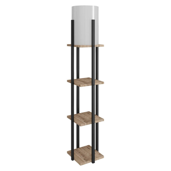 8683342683272 Opviq Stehlampe Nora
natur schwarz Stoff MDF B/H/T/L/D: ca. 21x135x21x21x21 cm E27 1 Brennstellen