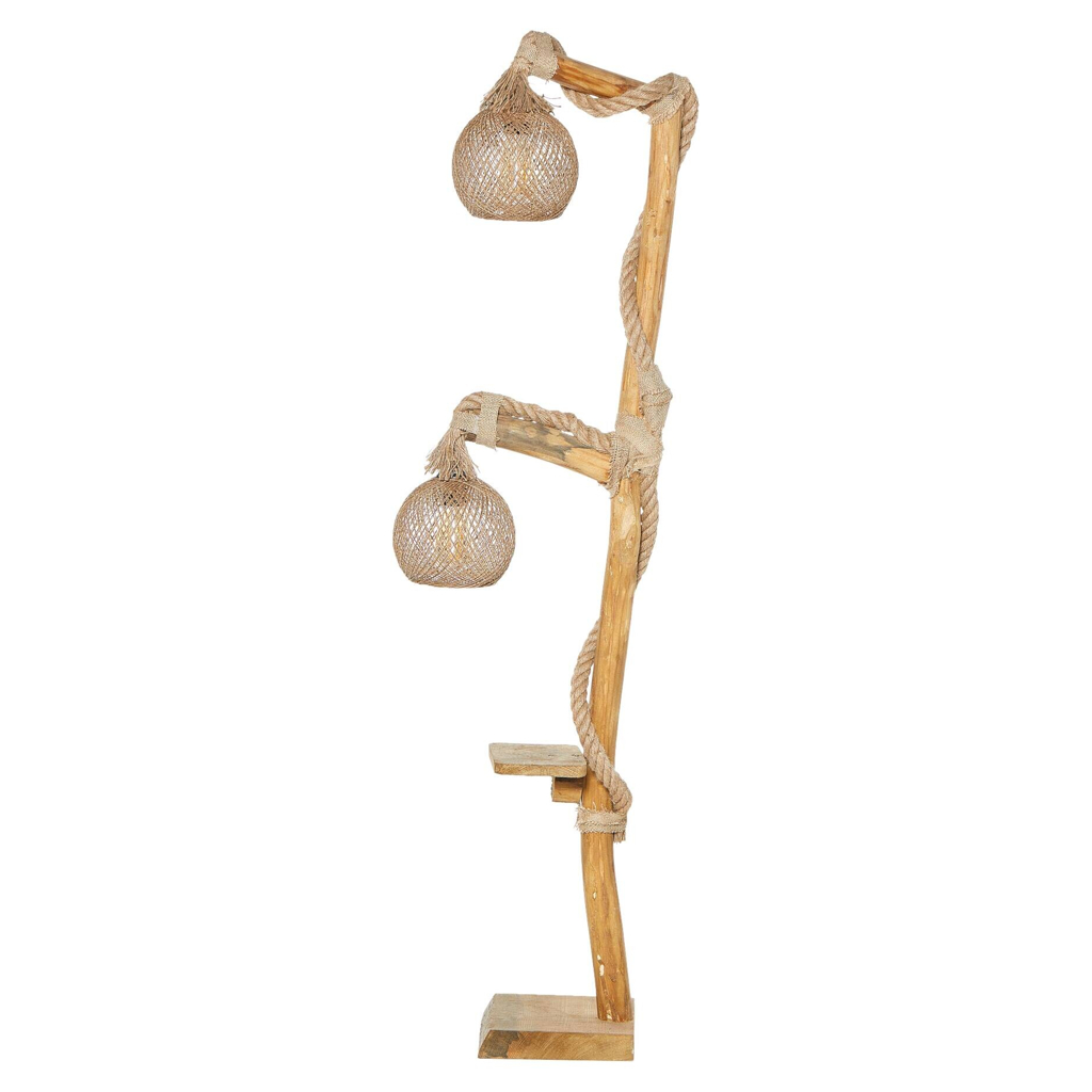 Opviq Stehlampe Arboretum
natur Holz B/H/T/L/D: ca. 24x140x24x24x24 cm E27 2 Brennstellen