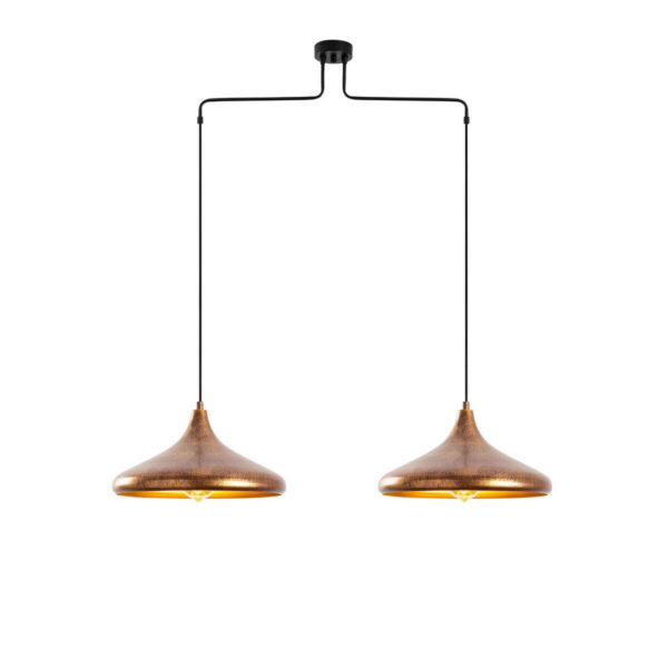 8683342834537 Opviq Pendelleuchte
braun Metall B/H/T/L: ca. 100x132x35x100 cm E27 2 Brennstellen