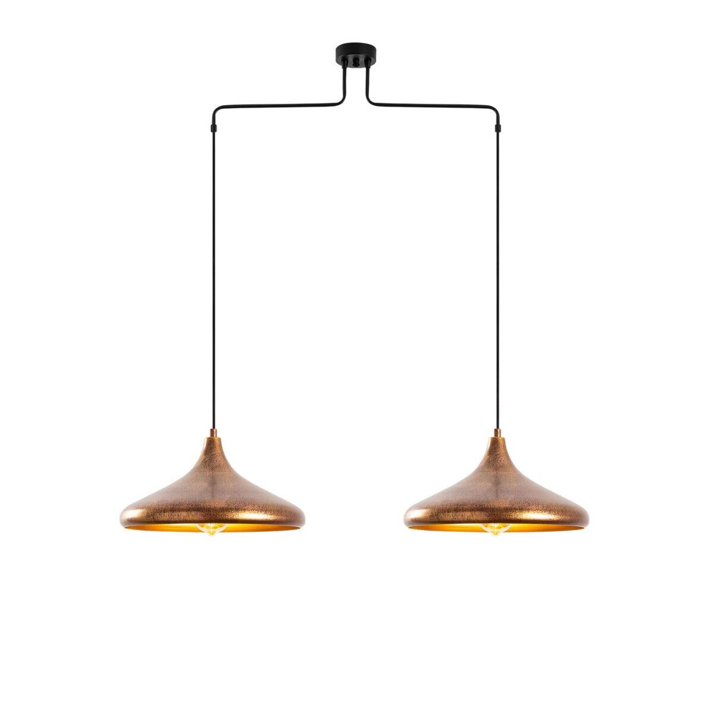 Opviq Pendelleuchte
braun Metall B/H/T/L: ca. 100x132x35x100 cm E27 2 Brennstellen