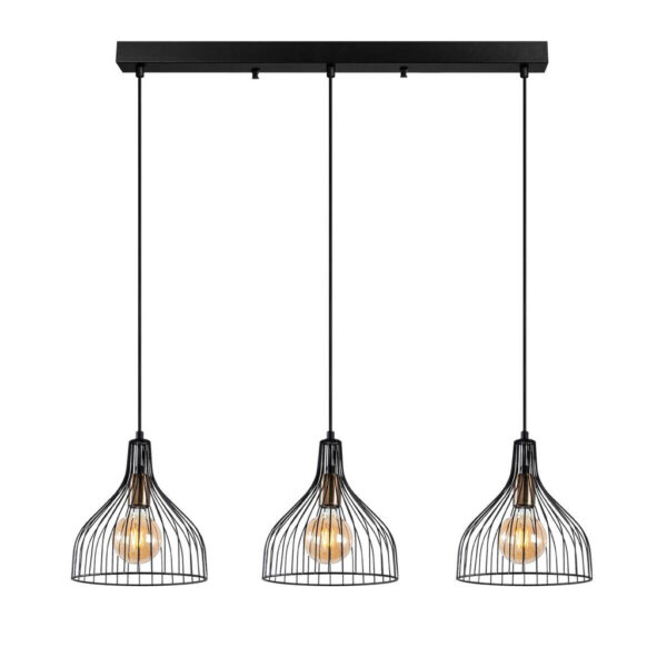 8683342834612 Opviq Pendelleuchte Cafu
bronze schwarz Metall B/H/T/L/D: ca. 25x121x25x94x25 cm E27 3 Brennstellen