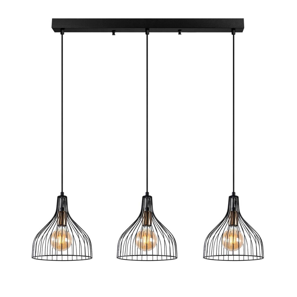 Opviq Pendelleuchte Cafu
bronze schwarz Metall B/H/T/L/D: ca. 25x121x25x94x25 cm E27 3 Brennstellen