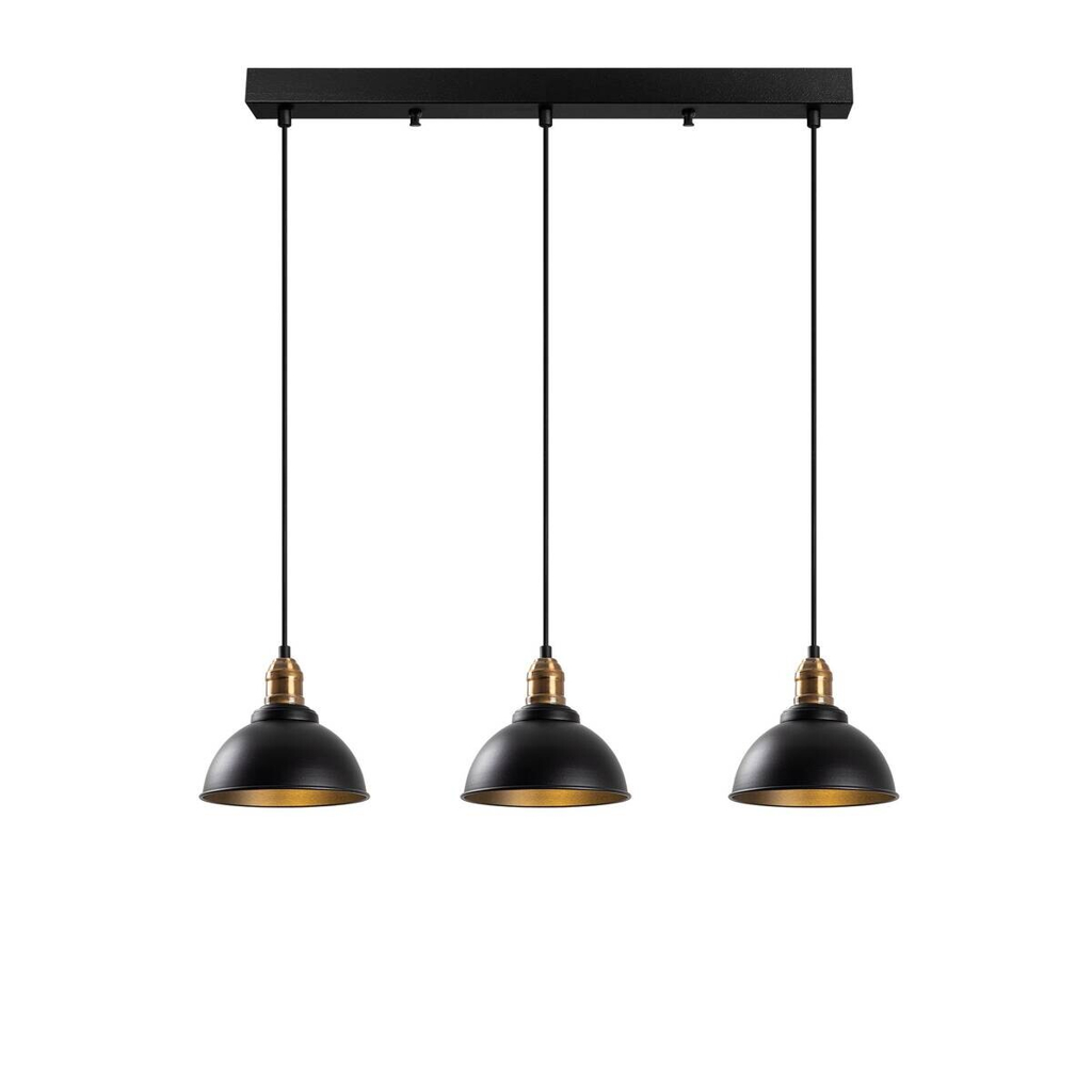 Opviq Pendelleuchte Varzan
bronze schwarz Metall B/H/T/L/D: ca. 21x117x21x70x21 cm E27 3 Brennstellen