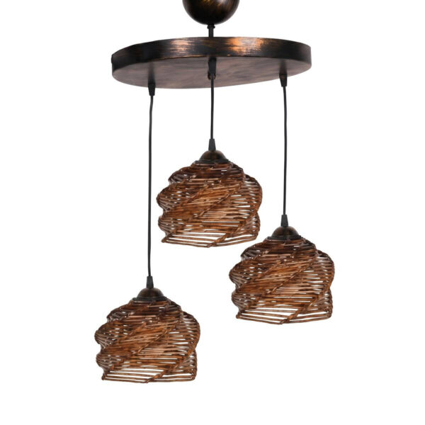 8683342847629 Opviq Pendelleuchte
Holz Metall B/H/T/L/D: ca. 35x85x35x35x35 cm E27 3 Brennstellen