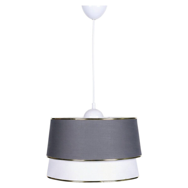 8683342847704 Opviq Pendelleuchte
weiß grau Stoff Kunststoff B/H/T/L: ca. 30x75x30x30 cm E27 1 Brennstellen