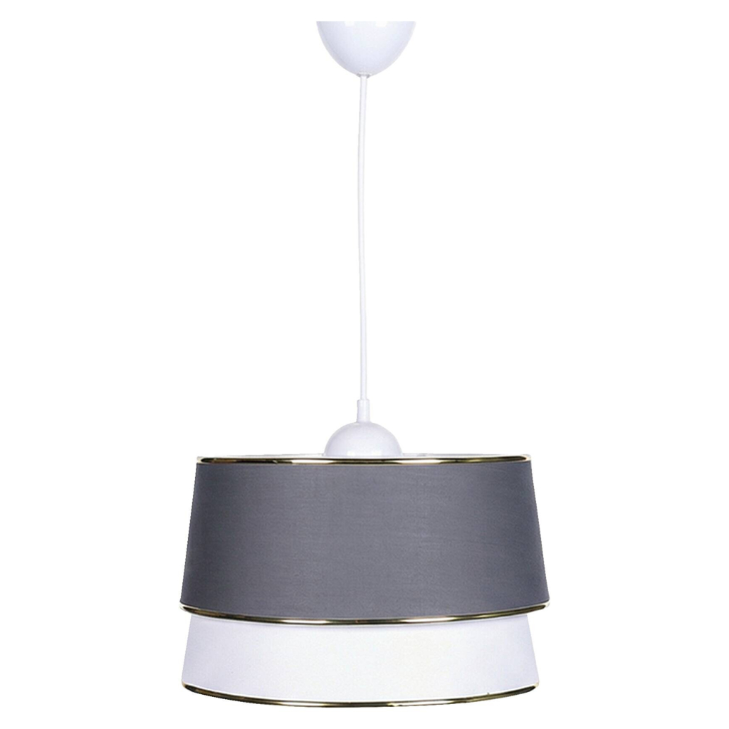 Opviq Pendelleuchte
weiß grau Stoff Kunststoff B/H/T/L: ca. 30x75x30x30 cm E27 1 Brennstellen