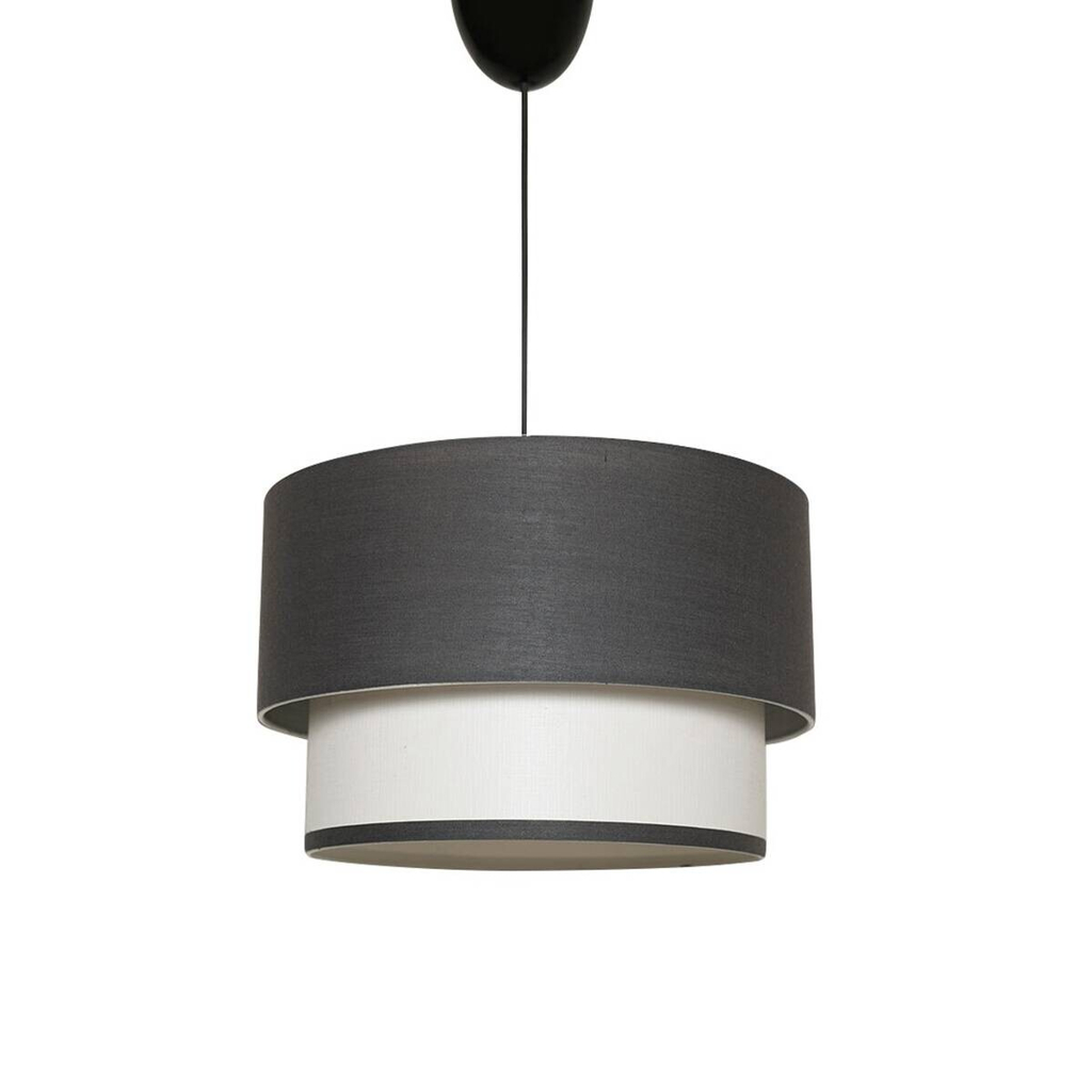 Opviq Pendelleuchte
anthrazit weiß Stoff Kunststoff B/H/T/L/D: ca. 30x65x30x30x30 cm E27 1 Brennstellen