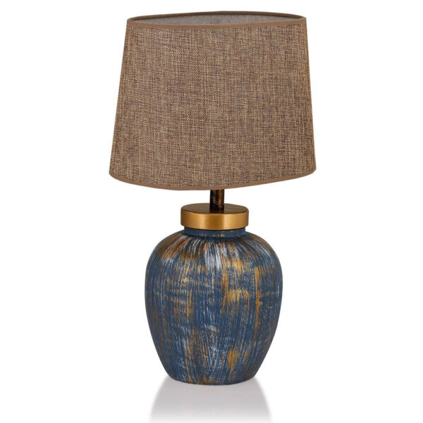 8683342849715 Opviq Tischleuchte TM167
blau braun Keramik B/H/T/L/D: ca. 30x48x30x30x30 cm E27 1 Brennstellen