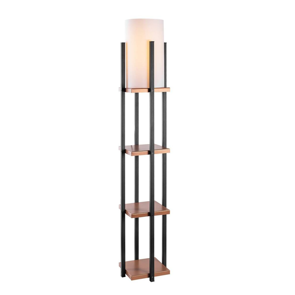 Opviq Stehlampe
Kupfer schwarz Metall B/H/T/L/D: ca. 25x130x25x25x25 cm E27 1 Brennstellen