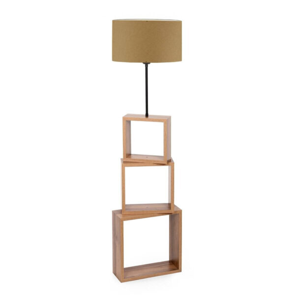 Opviq Stehlampe
hellbraun MDF Holz B/H/T/L/D: ca. 37x140x37x37x37 cm E27 1 Brennstellen