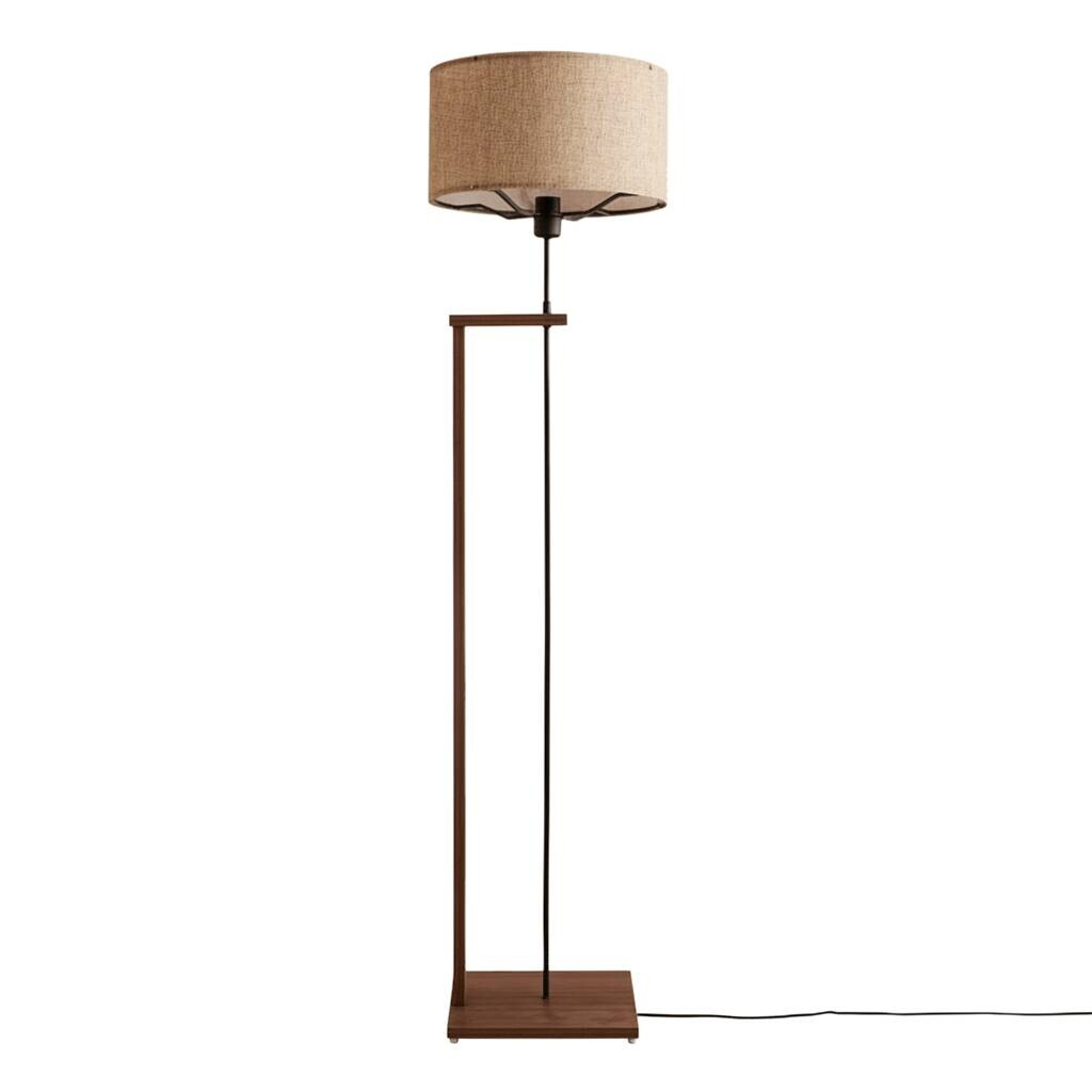 Opviq Stehlampe
beige braun Stoff Holz B/H/T/L/D: ca. 38x150x38x38x38 cm E27 1 Brennstellen