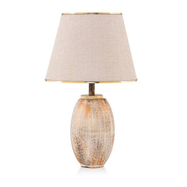 Opviq Tischleuchte
gold beige Stoff Metall B/H/T/L/D: ca. 30x50x30x30x30 cm E27 1 Brennstellen