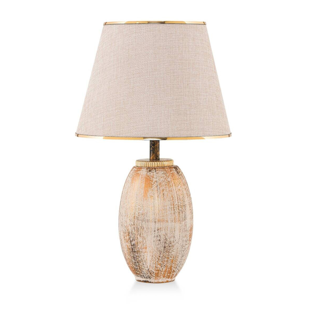 Opviq Tischleuchte
gold beige Stoff Metall B/H/T/L/D: ca. 30x50x30x30x30 cm E27 1 Brennstellen