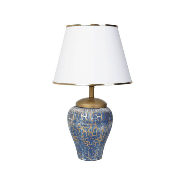 Opviq Tischleuchte
weiß blau Keramik B/H/L: ca. 30x50x30 cm E27 1 Brennstellen