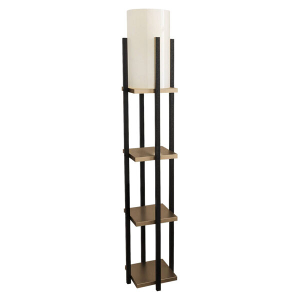 Opviq Stehlampe
gold schwarz Stoff B/H/T/L/D: ca. 25x130x25x25x25 cm E27 1 Brennstellen