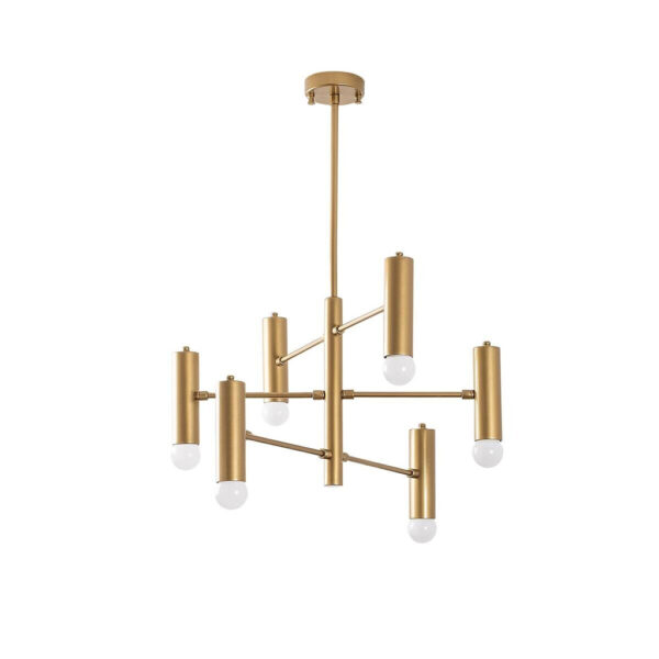 8683743313976 Opviq Pendelleuchte
gold Metall B/H/T/L/D: ca. 55x73x55x55x55 cm E27 6 Brennstellen