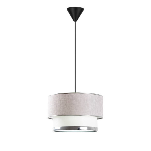 Opviq Pendelleuchte Cake
grau silber Metall Baumwolle B/H/L: ca. 30x65x30 cm E27 1 Brennstellen