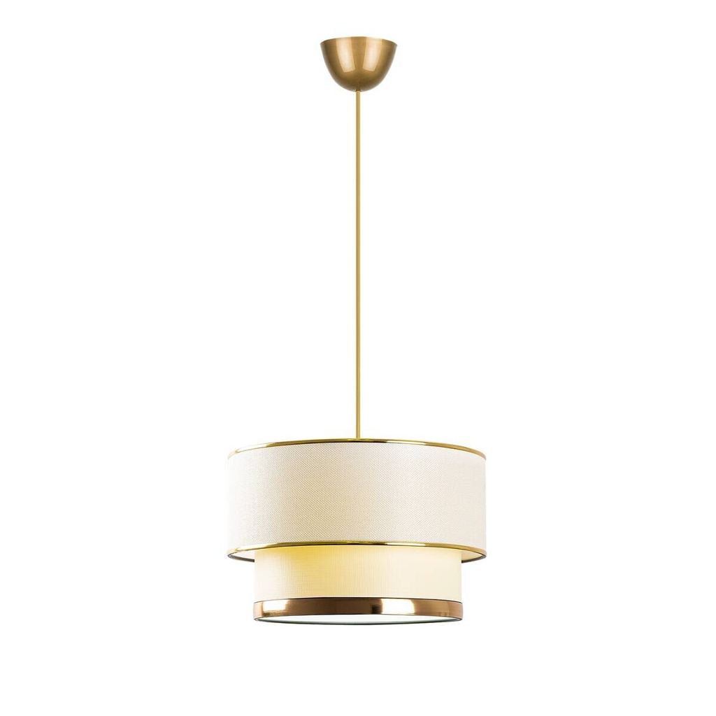 Opviq Pendelleuchte Cake
gold creme Baumwolle Metall B/H/L: ca. 30x65x30 cm E27 1 Brennstellen