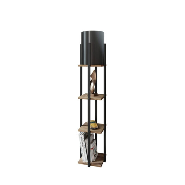Opviq Stehlampe
schwarz natur Spanplatte MDF B/H/T/L/D: ca. 21x135x21x21x21 cm E27 1 Brennstellen