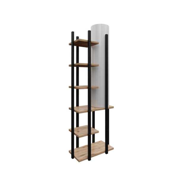 Opviq Stehlampe
weiß schwarz MDF Spanplatte B/H/T/L: ca. 25x135x25x45 cm E27 1 Brennstellen