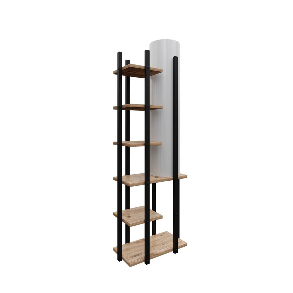 Opviq Stehlampe
weiß schwarz MDF Spanplatte B/H/T/L: ca. 25x135x25x45 cm E27 1 Brennstellen