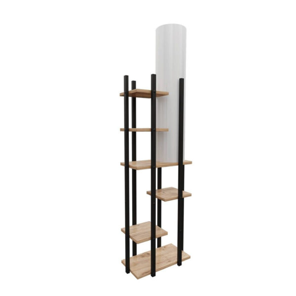 8683743676996 Opviq Stehlampe
weiß schwarz MDF Spanplatte B/H/T/L: ca. 25x150x25x45 cm E27 1 Brennstellen