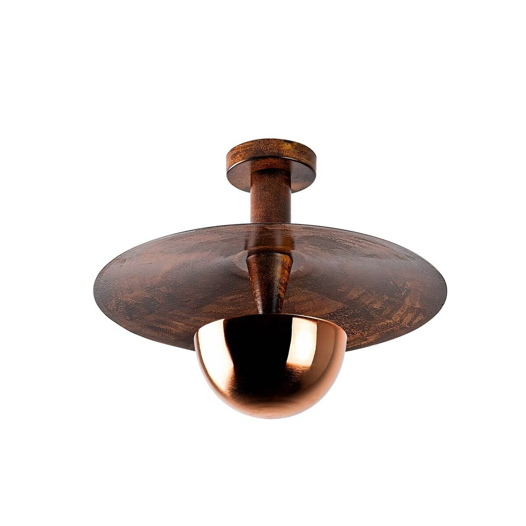 Opviq Deckenleuchte Kurt Kupfer Metall B/H/T/L/D: ca. 38x31x38x38x38 cm G9 1 Brennstellen