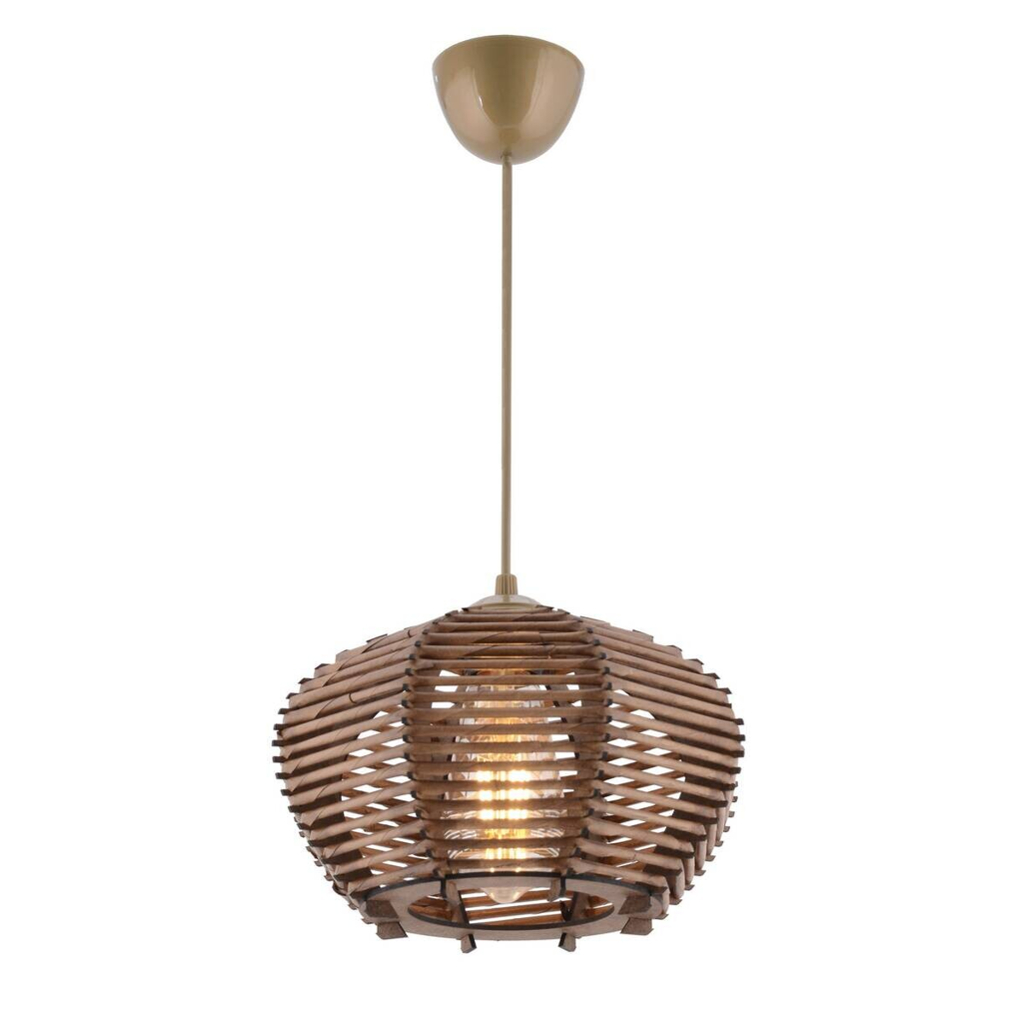 Opviq Pendelleuchte
braun Holz B/H/T/L/D: ca. 25x55x25x25x25 cm E27 1 Brennstellen
