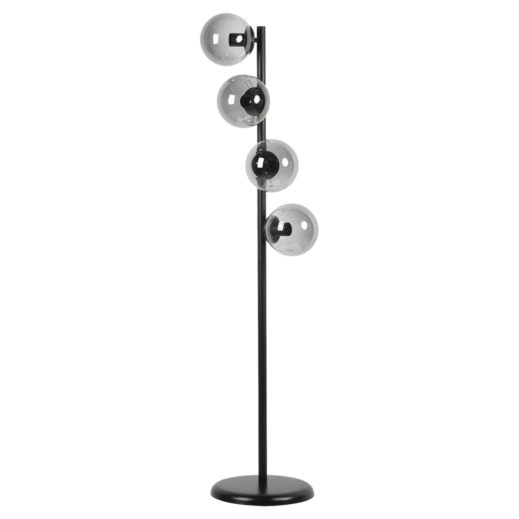 Opviq Stehlampe Glas Metall B/H/L: ca. 30x137x30 cm E27 4 Brennstellen – verschiedene Farben