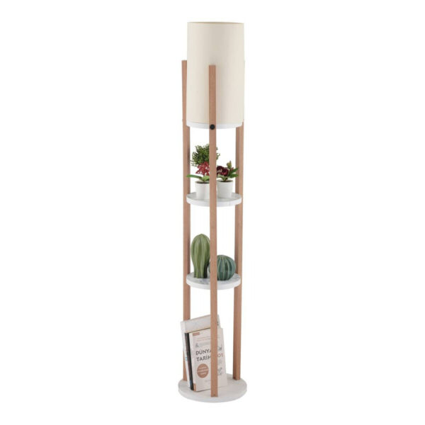 8684282397236 Opviq Stehlampe Circle
weiß natur MDF B/H/L: ca. 21x135x21 cm E27 1 Brennstellen