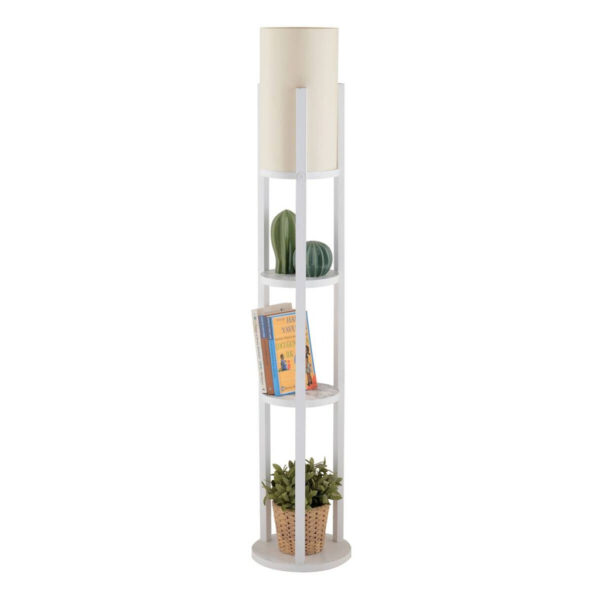 8684282397243 Opviq Stehlampe
weiß Spanplatte MDF B/H/T/L/D: ca. 21x135x21x21x21 cm E27 1 Brennstellen