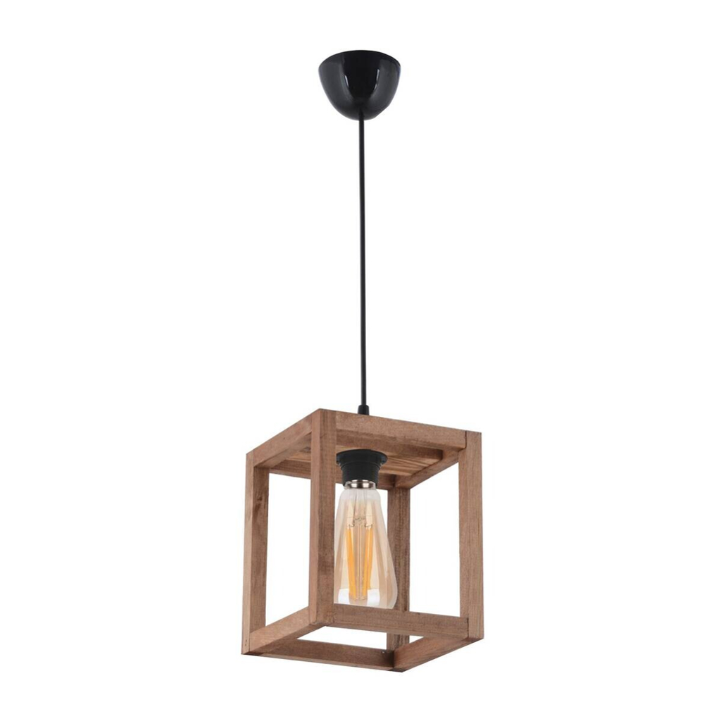 Opviq Pendelleuchte Cube
braun Holz B/H/T/L/D: ca. 16x60x16x16x16 cm E27 1 Brennstellen