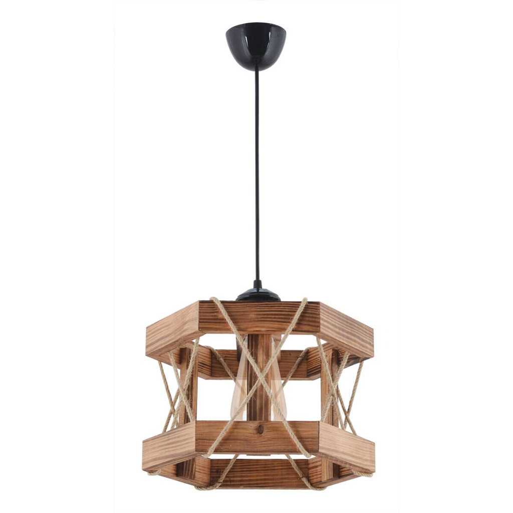 Opviq Pendelleuchte
braun Holz B/H/T/L: ca. 26x65x30x26 cm E27 1 Brennstellen