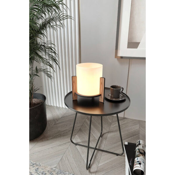 8684283325474 Opviq Tischleuchte
braun MDF B/H/T/L/D: ca. 14x20x14x14x14 cm E27 1 Brennstellen