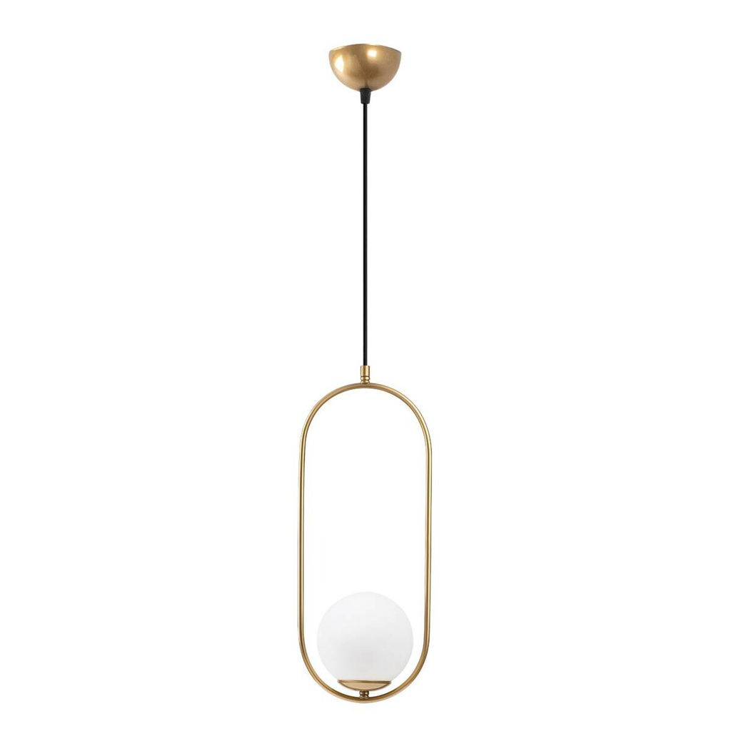 Opviq Pendelleuchte Mudon
gold Glas B/H/T/L/D: ca. 15x146x15x15x15 cm E27 1 Brennstellen