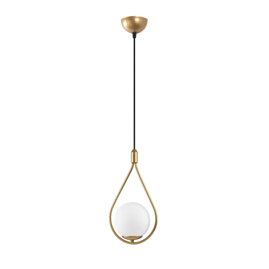 Opviq Pendelleuchte Mudon
gold Glas B/H/T/L/D: ca. 15x136x15x15x15 cm E27 1 Brennstellen