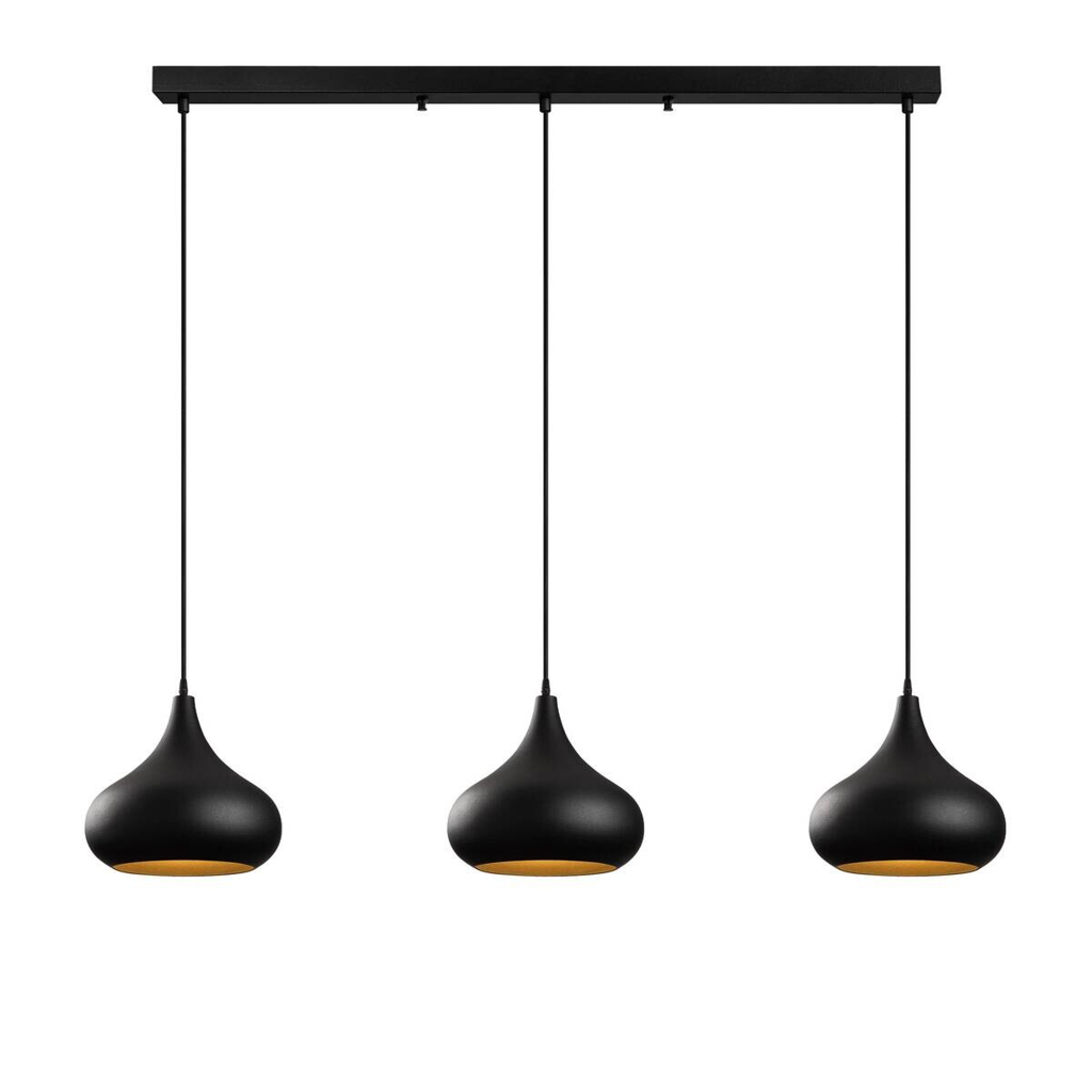 Opviq Pendelleuchte Muba-11554
schwarz B/H/T/L: ca. 140x126x30x140 cm E27 3 Brennstellen