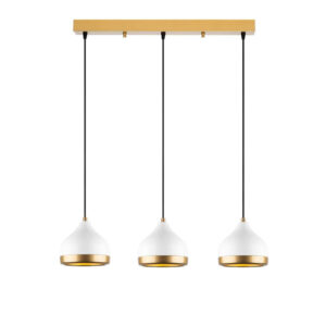 Opviq Pendelleuchte Yldo weiß B/H/T/L: ca. 67x111x17x67 cm E27 3 Brennstellen