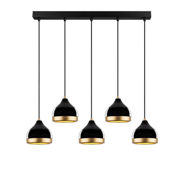 8684283454921 Opviq Pendelleuchte Yldo
schwarz B/H/T/L: ca. 90x111x17x90 cm E27 5 Brennstellen