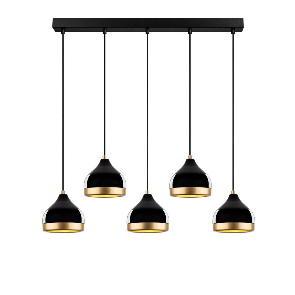 Opviq Pendelleuchte Yldo
schwarz B/H/T/L: ca. 90x111x17x90 cm E27 5 Brennstellen