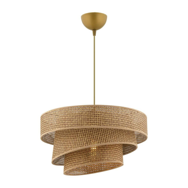 Opviq Pendelleuchte Couper
beige Baumwolle Metall B/H/L: ca. 40x72x40 cm E27 1 Brennstellen