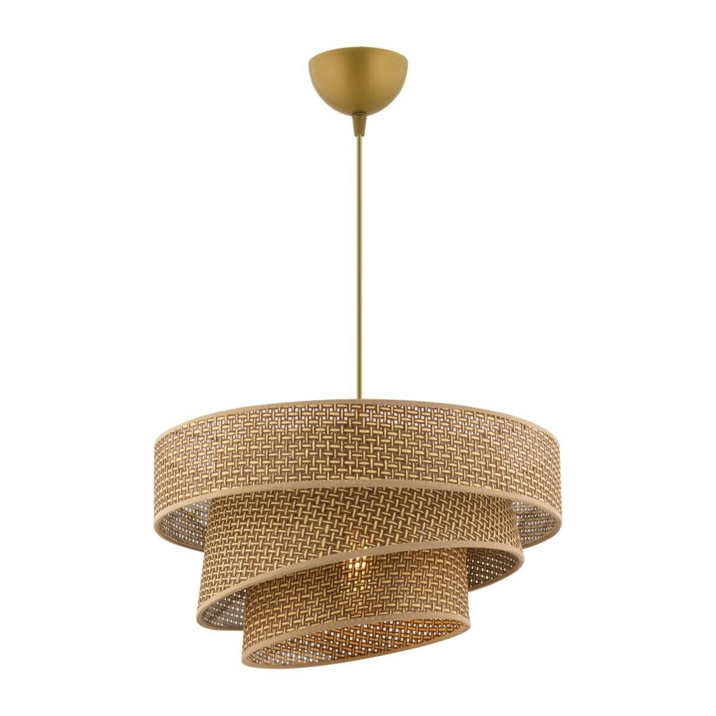 Opviq Pendelleuchte Couper
beige Baumwolle Metall B/H/L: ca. 40x72x40 cm E27 1 Brennstellen