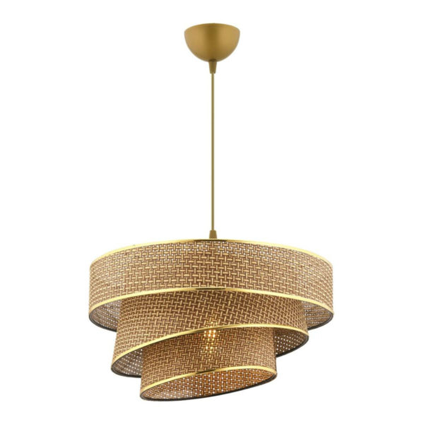8684283466306 Opviq Pendelleuchte Couper
beige gold Metall Baumwolle B/H/L: ca. 40x72x40 cm E27 1 Brennstellen