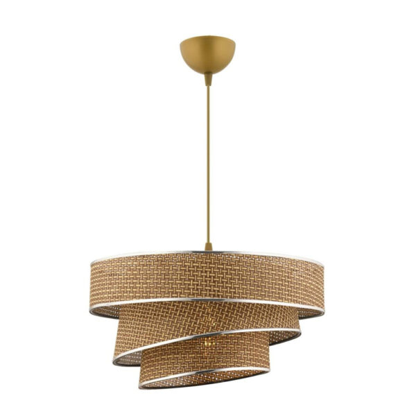 8684283466313 Opviq Pendelleuchte Couper
silber beige Baumwolle Metall B/H/L: ca. 40x72x40 cm E27 1 Brennstellen