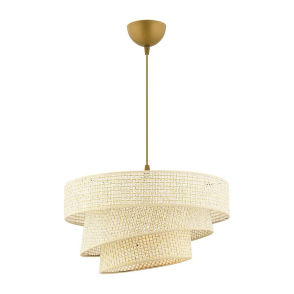 8684283466337 Opviq Pendelleuchte Couper
creme Baumwolle Metall B/H/L: ca. 40x72x40 cm E27 1 Brennstellen